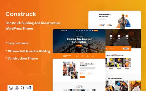 Construck - Building And Construction WordPress Theme theme free